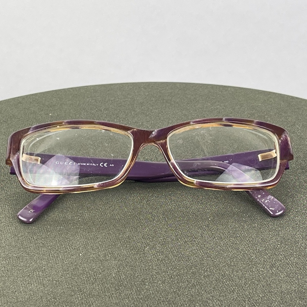RARE FIND!! Vintage Gucci Eyeglasses GG Made in Italy Violet/Brown